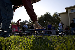 Team member reorients robot