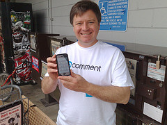 Mark Graham, SVP, Technology, iVilliage with his new iPhone