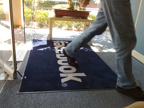 Facebook mat on 151 University