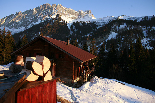 Pierre's chalet (view from the hot tub)