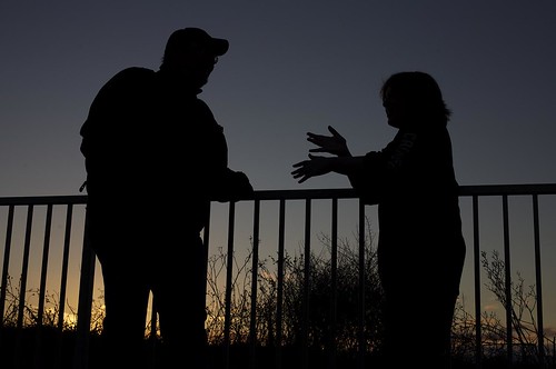 Dave Winer and Patrick Scoble have a chat at sunset