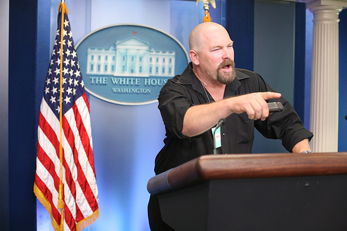 Rocky "holds" a press conference