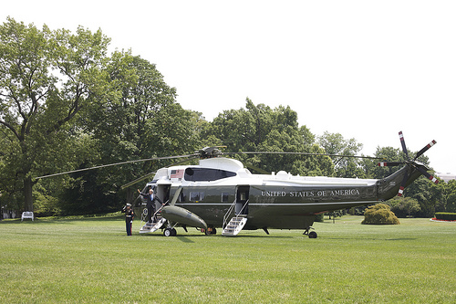 The President says goodbye