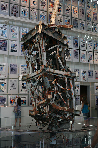 Top of World Trade Center in Newseum