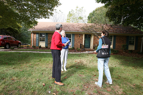 Front-yard campaigning in Greensboro