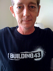 Rob La Gesse sporting a Building43 T-shirt