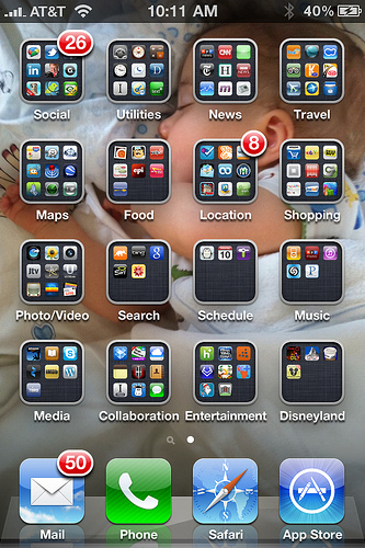 My iPhone 4 home screen