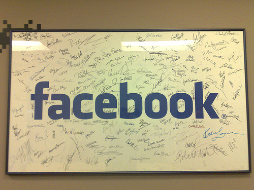 Poster inside a Facebook office